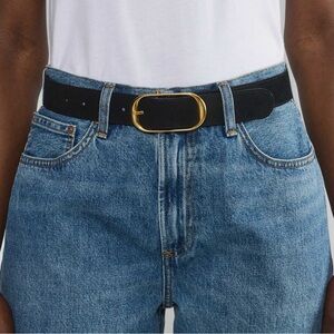 Aritzia Halo Black Solid Brass belt sz. S